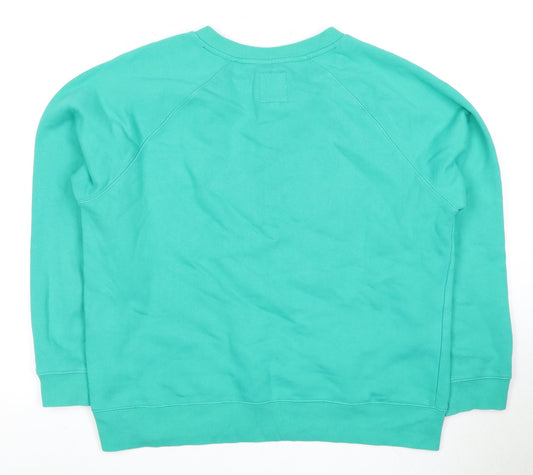 Crew Clothing Men's Green Henley Sweatshirt Size 16