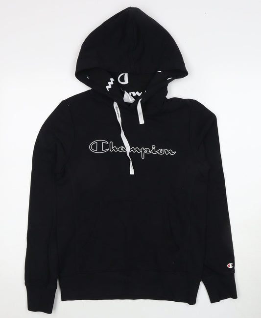 Champion Unisex Black Pullover Hoodie Size S