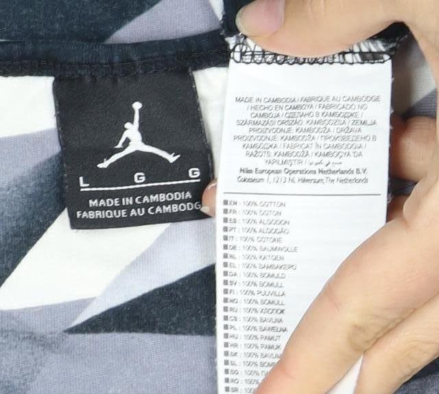 Jordan Men's Black Geometric Tank Top Jersey, L