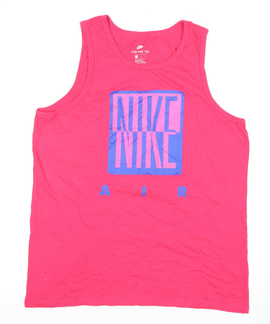 Nike Unisex Pink Tank L Athletic Crew Casual