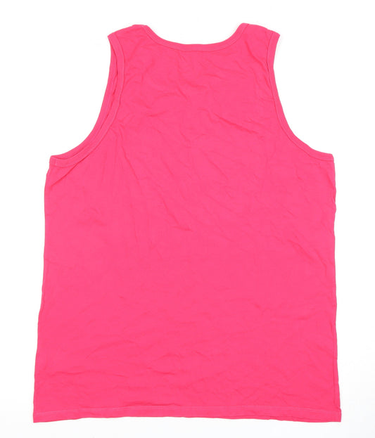 Nike Unisex Pink Tank L Athletic Crew Casual