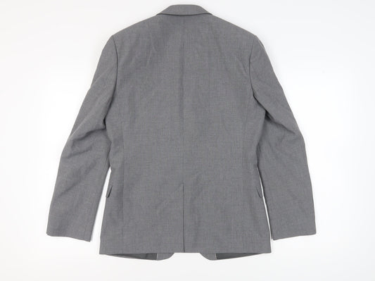 Red Herring Men's Grey Blazer, Size 38, Regular Fit