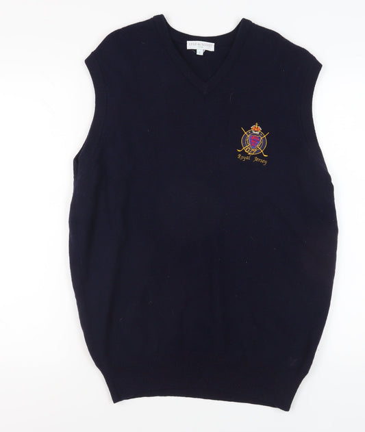 Lyle & Scott Men's Black Wool Vest L