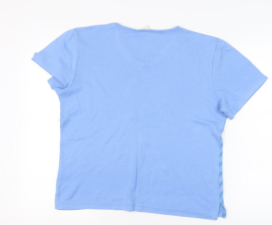 Womens UK Size L Lakeland Blue Cotton T-Shirt