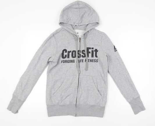 Reebok Grey Full Zip Hoodie, M, Unisex, Activewear