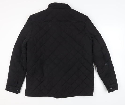 Firetrap Men's Black XL Quilted Jacket, Casual Style