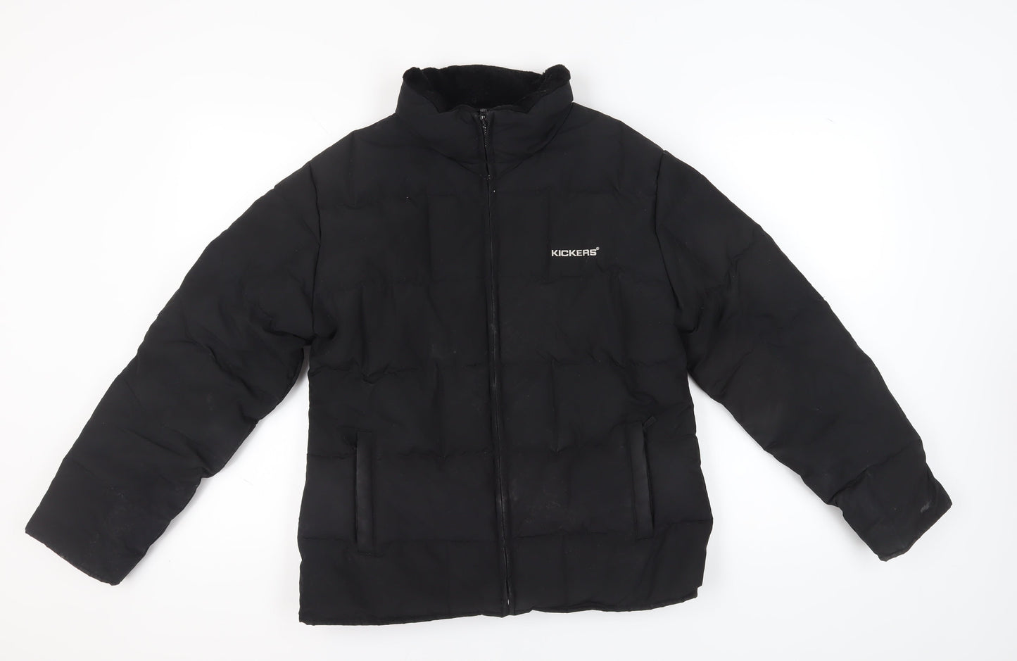 Kickers Unisex Black Puffer Jacket Size 12 Casual