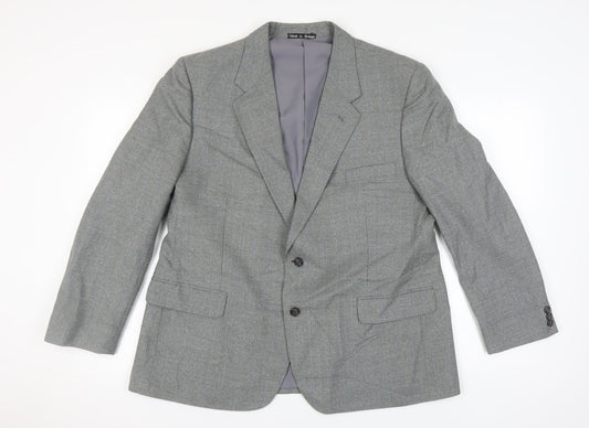 Dunn & Co Grey Men's Blazer Size 46, Short, Classic Style