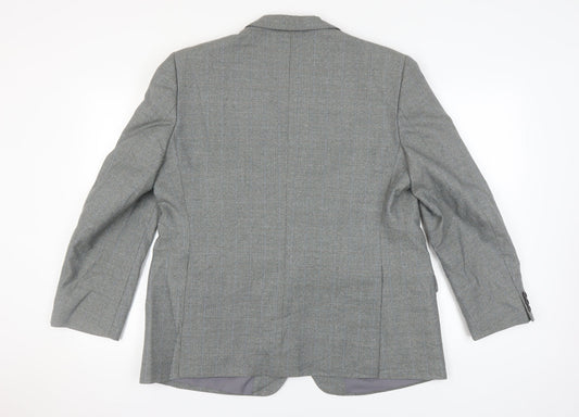 Dunn & Co Grey Men's Blazer Size 46, Short, Classic Style