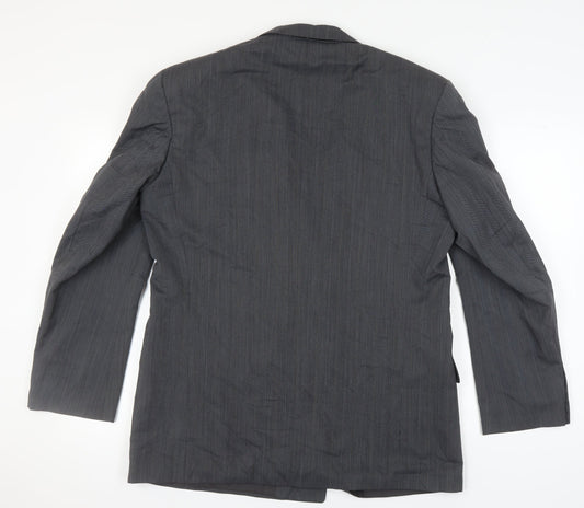 St Michael Men's Grey Double-Breasted Blazer, 42L
