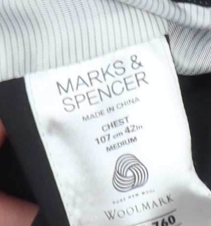 Marks and Spencer Men's Black Blazer 42R Formal