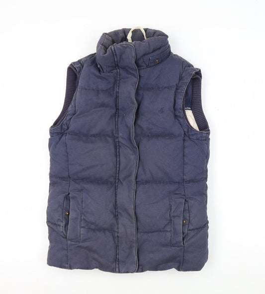 Jack Wills Women's Blue Waistcoat, Size 10, Casual Padded Style