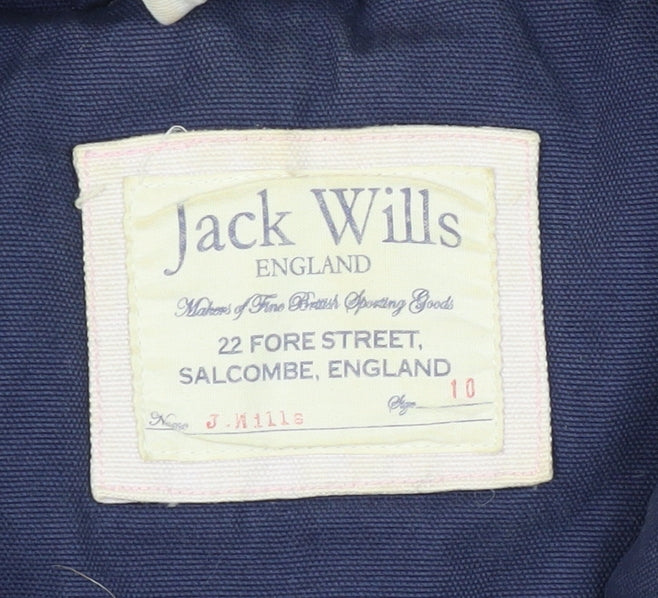 Jack Wills Women's Blue Waistcoat, Size 10, Casual Padded Style