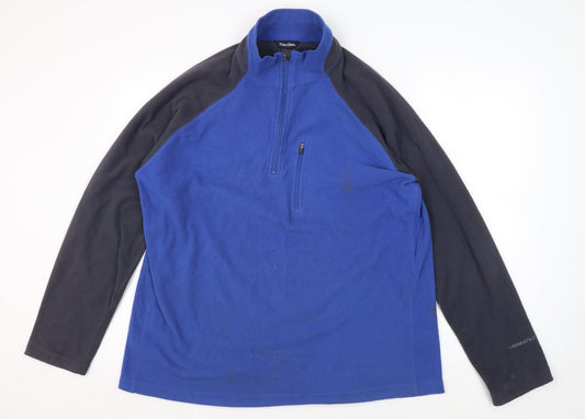 Peter Storm Men's Blue Fleece Henley Sweatshirt L