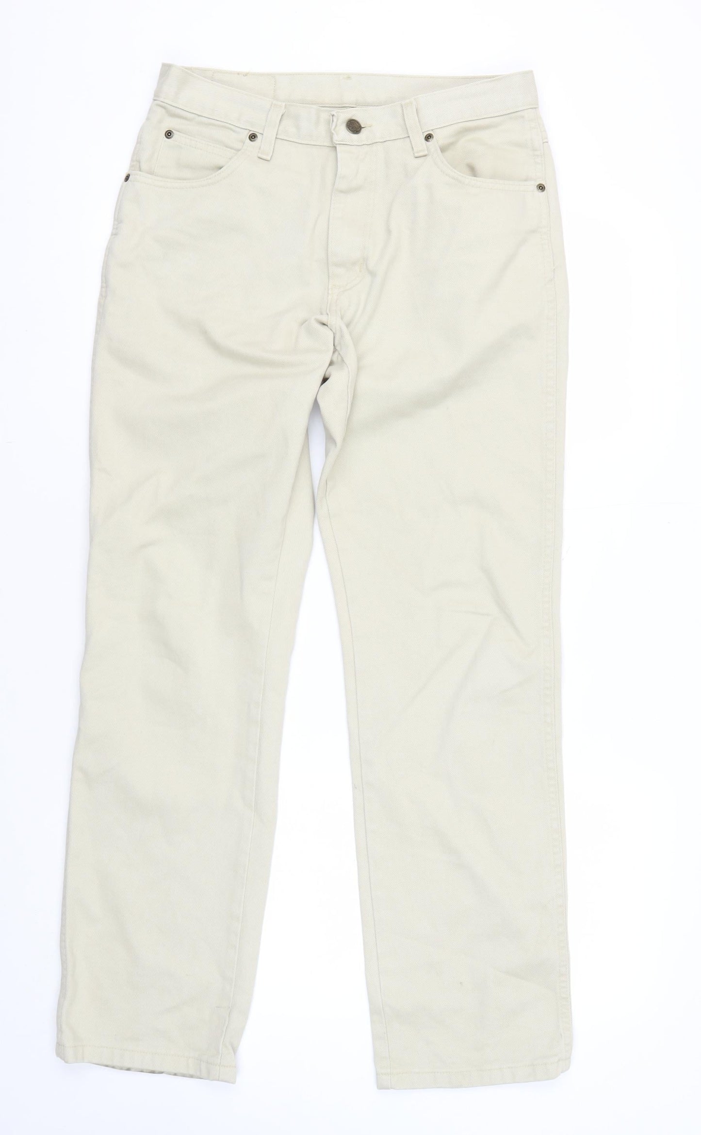 Wrangler Men's Beige Straight Jeans 32 Regular Fit
