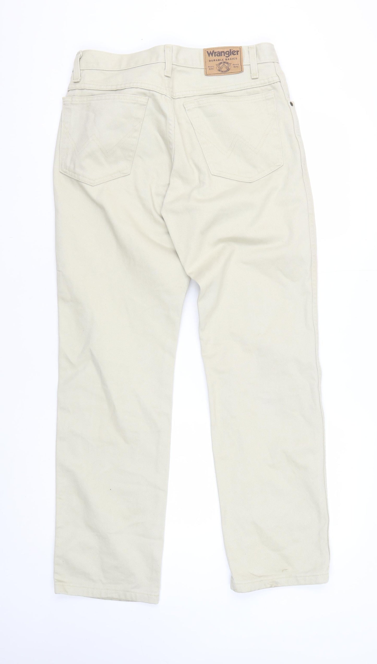 Wrangler Men's Beige Straight Jeans 32 Regular Fit