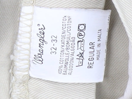 Wrangler Men's Beige Straight Jeans 32 Regular Fit