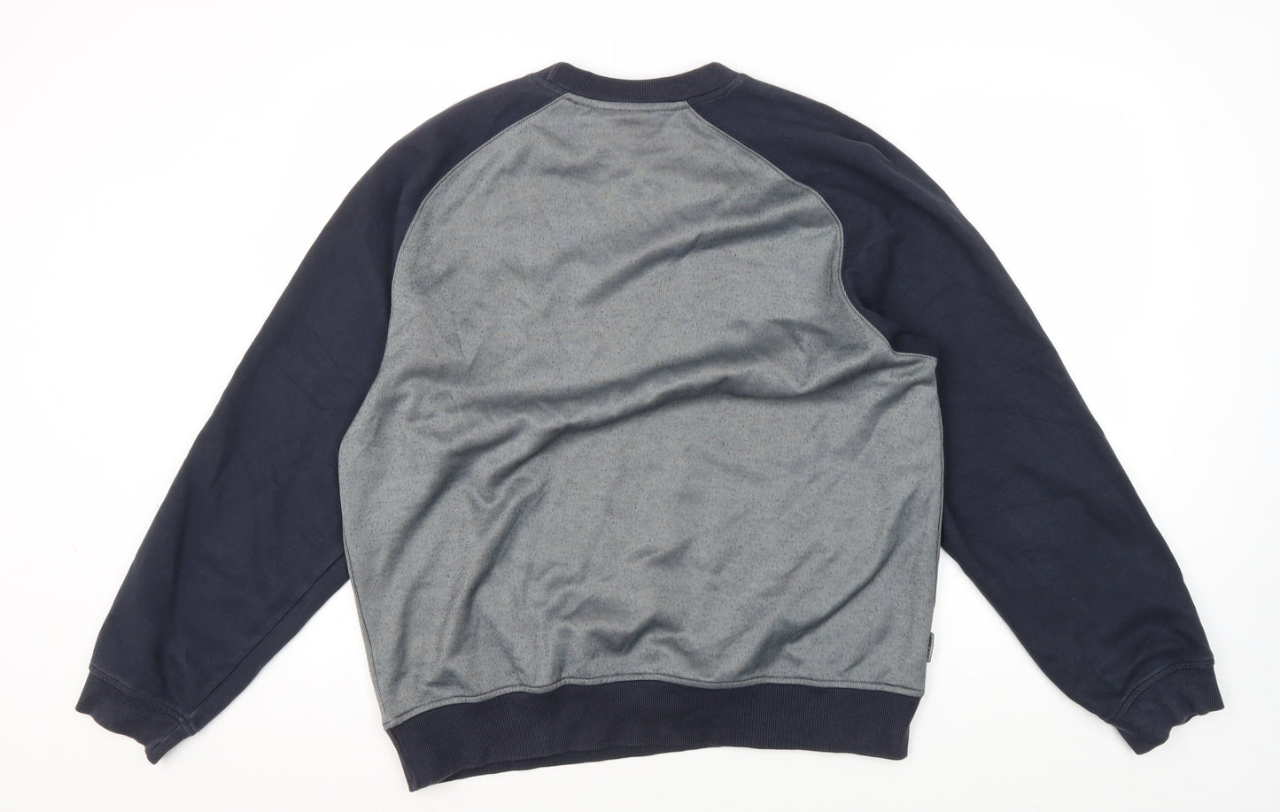 Ellesse Men's Blue Grey Sweatshirt L Logo Long Sleeve