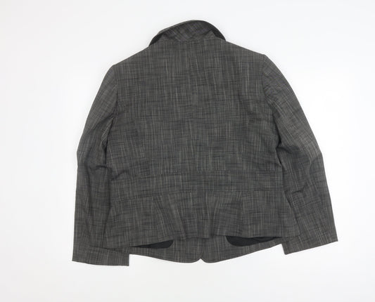 Principles Women's Grey Check Suit Jacket Size 18