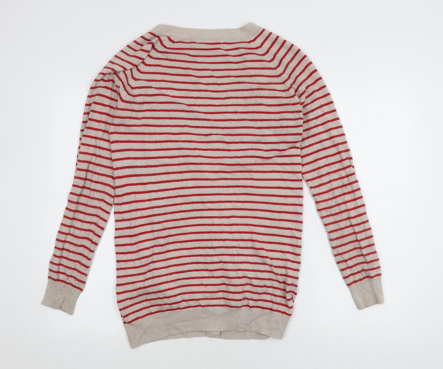 Boden Women's Red Striped Cardigan Size 12