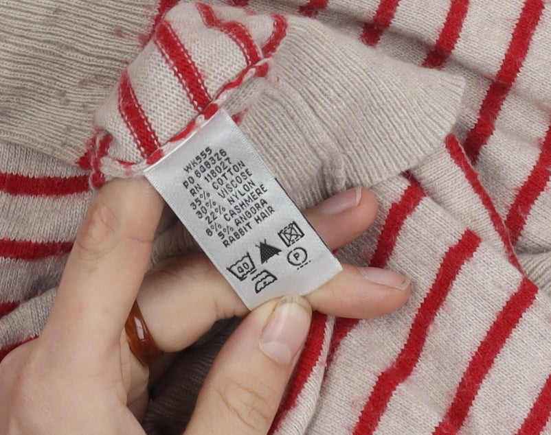 Boden Women's Red Striped Cardigan Size 12