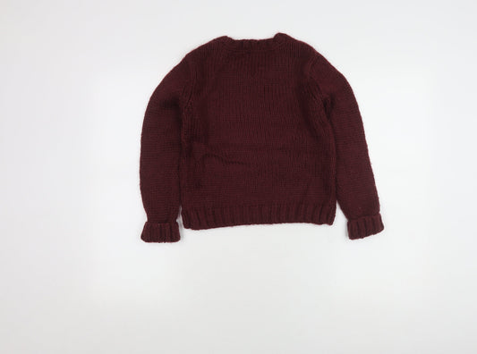 Next Girls Red Heart Pullover Jumper 9-10 Years