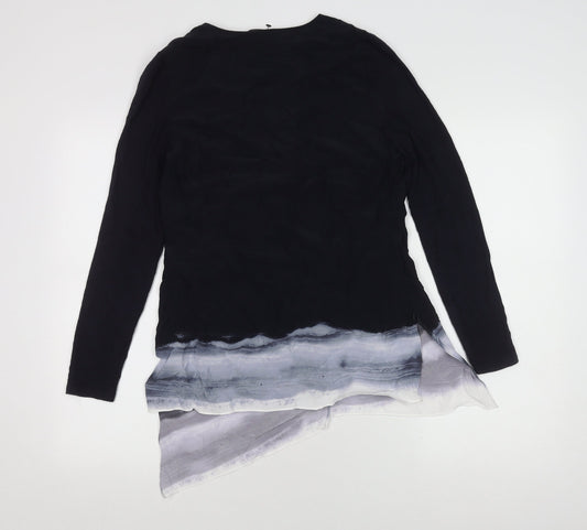 Mint Velvet Women's Black V-Neck Wrap Top Size 8