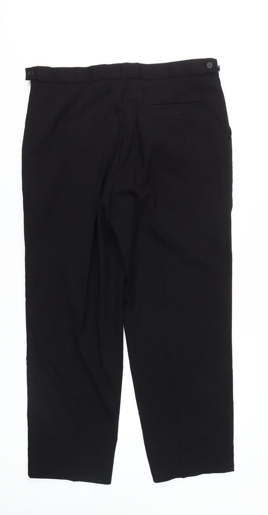 Moss Bros Men's Black Trousers, Size 36