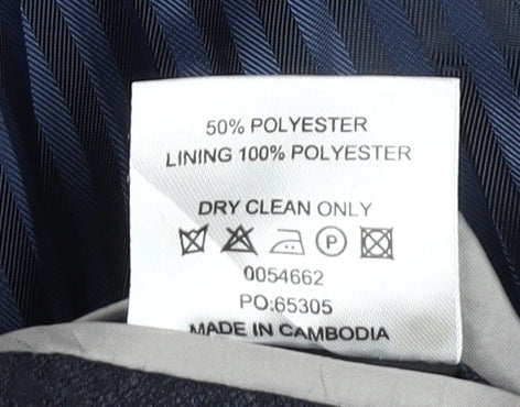 Jeff Banks Men's Blue Blazer 44R Classic Geometric Jacket