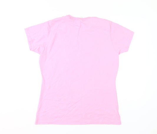 Disney Women's Pink Minnie Mouse T-Shirt, L