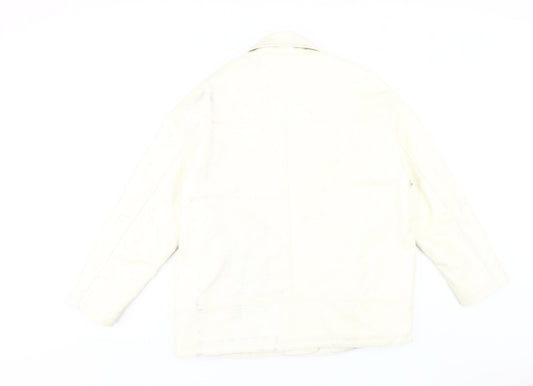 Asos Design Women's White Biker Jacket Size 12