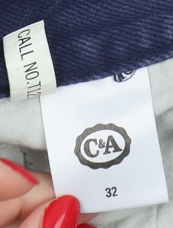 Brand and care label for C&A Men's Blue Straight Jeans -, size 32