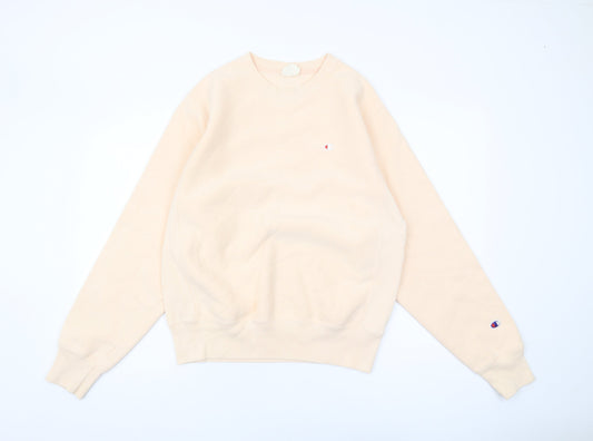 Champion Beige Unisex Sweatshirt Small Pullover Crew Neck