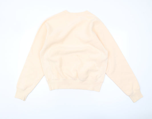 Champion Beige Unisex Sweatshirt Small Pullover Crew Neck