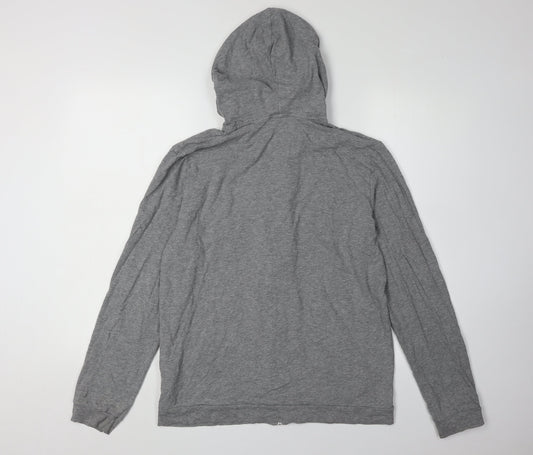 BOSS Men's Grey Full Zip Hoodie M