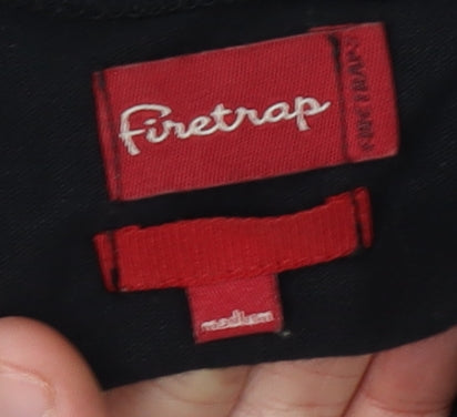 Firetrap Unisex Adults Black Zip Sweatshirt M
