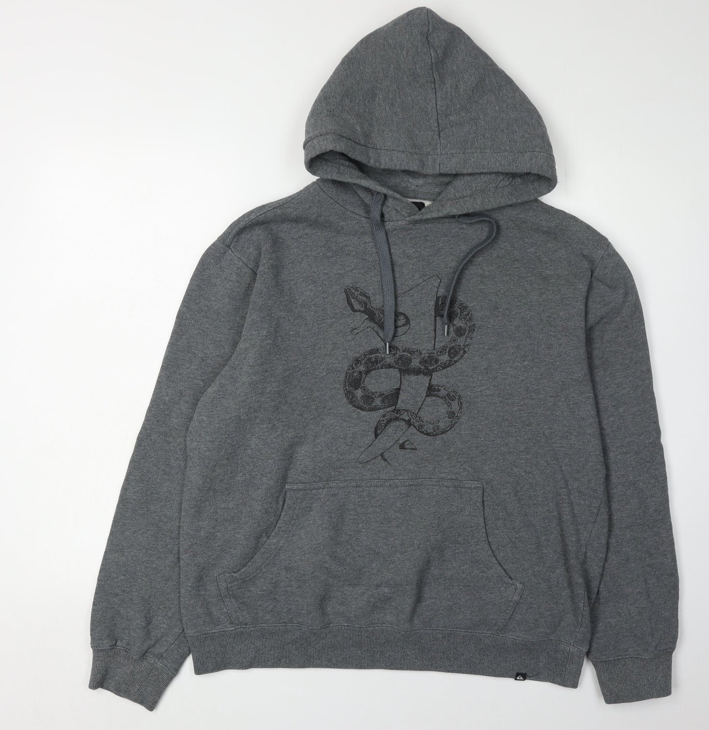 Quiksilver Grey Unisex Pullover Hoodie L