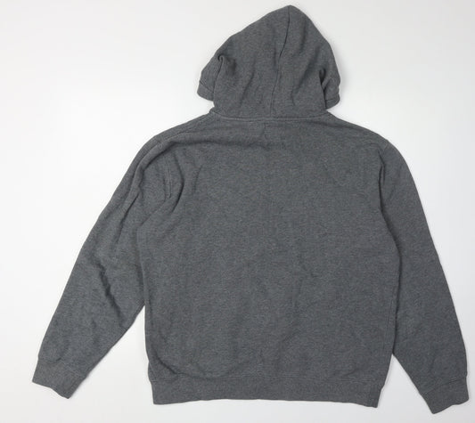 Quiksilver Grey Unisex Pullover Hoodie L