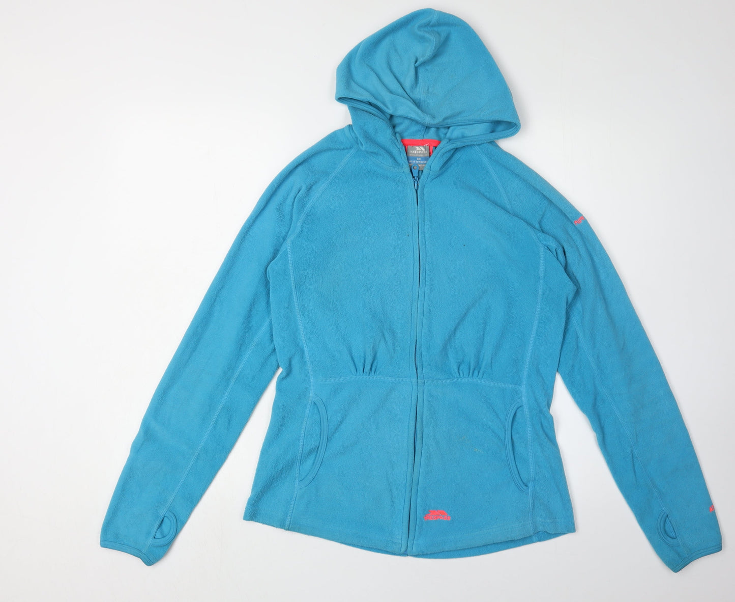Trespass Women's Blue Fleece Jacket Size 12 Casual Hooded