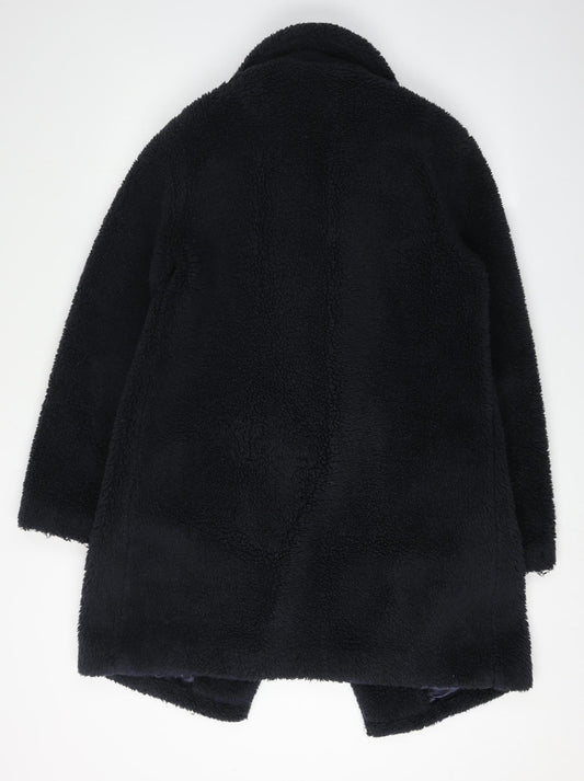 Dorothy Perkins Women's Black Fur Coat UK 10