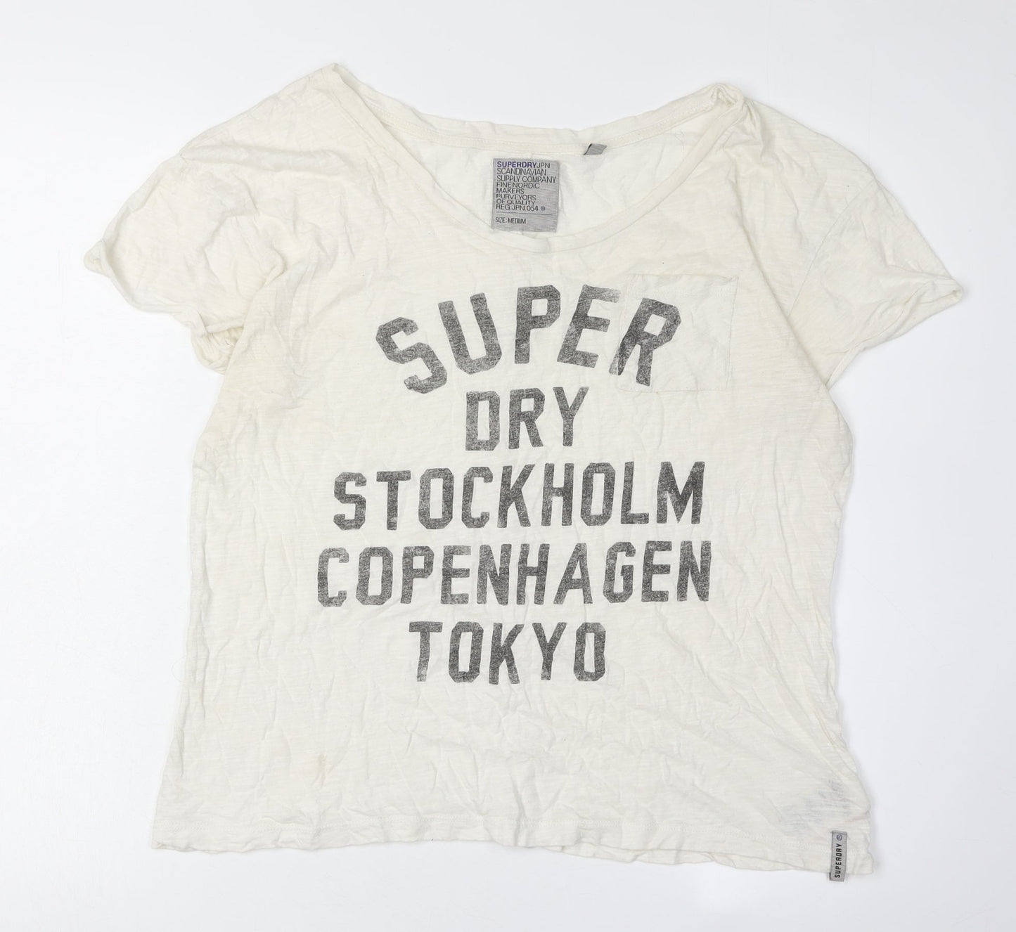 Superdry Women's White City T-Shirt Size M