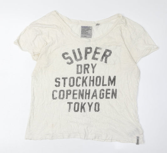 Superdry Women's White City T-Shirt Size M