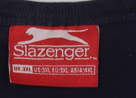 Slazenger Men's Blue 3XL Sleeveless Cotton T-Shirt