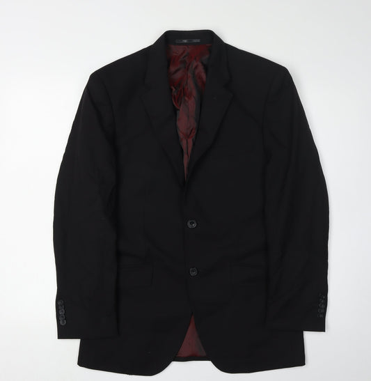 T.M. Lewin Men's Black Blazer 36S Formal Jacket