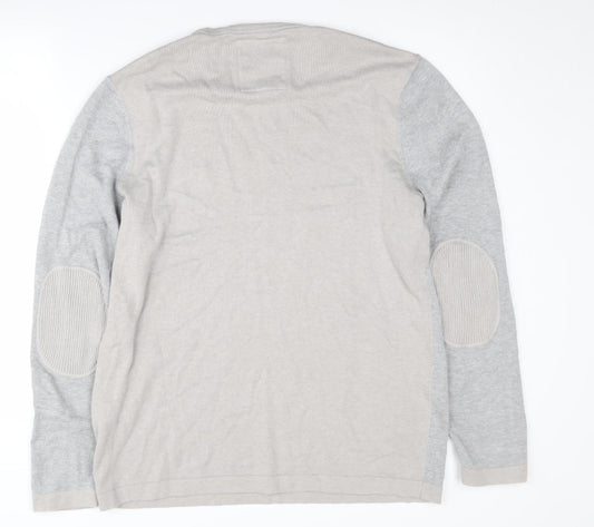 Musto Men's Grey Cotton Pullover Jumper L