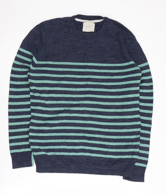White Stuff Men's Blue Striped Pullover, Size S
