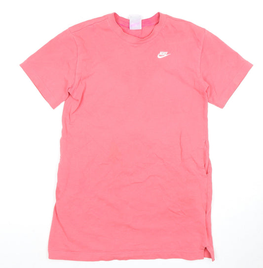 Nike Girls Pink T-Shirt Dress - Lightweight & Casual
