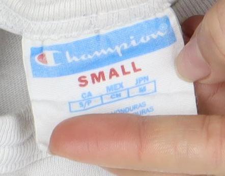 Champion Men's Small White Graphic Print T-Shirt