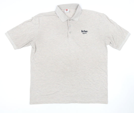 Lee Cooper Men's Beige Polo Shirt XL
