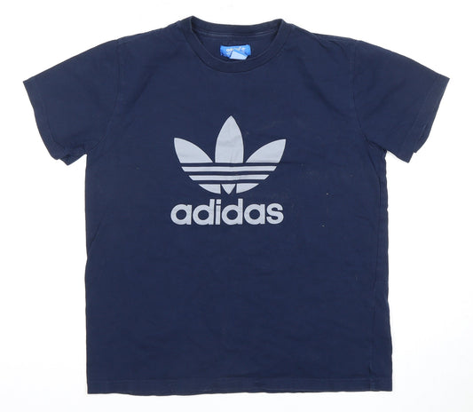 Mens UK Size M adidas Blue Cotton T-Shirt